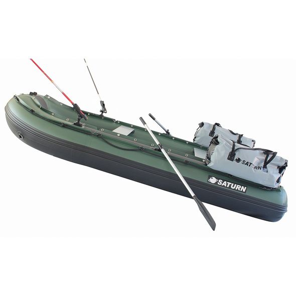 Shown with optional dry bags and rod holders