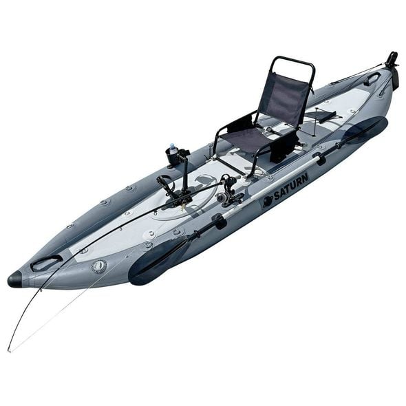 Chair V3 installed on inflatable pedal kayak