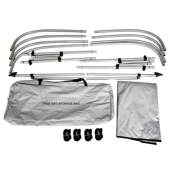 Parts of 4 bow bimini for inflatable boats v2