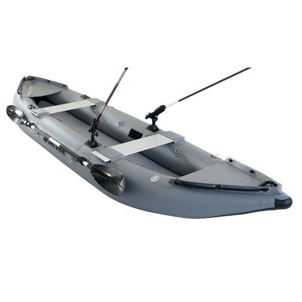 Saturn NEW Inflatable Fishing Kayak FK396DG Dark Gray