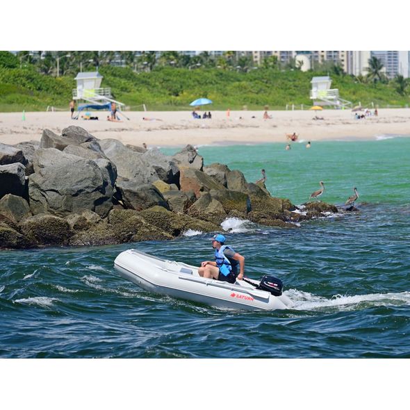 Saturn Inflatable Boat SD330 in ocean