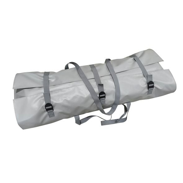 Deflated and stored in carry bag