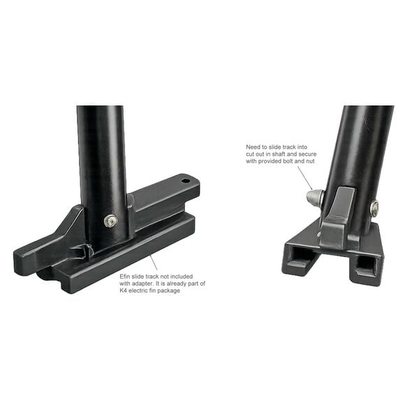 Transom adapter for K4 electric fin
