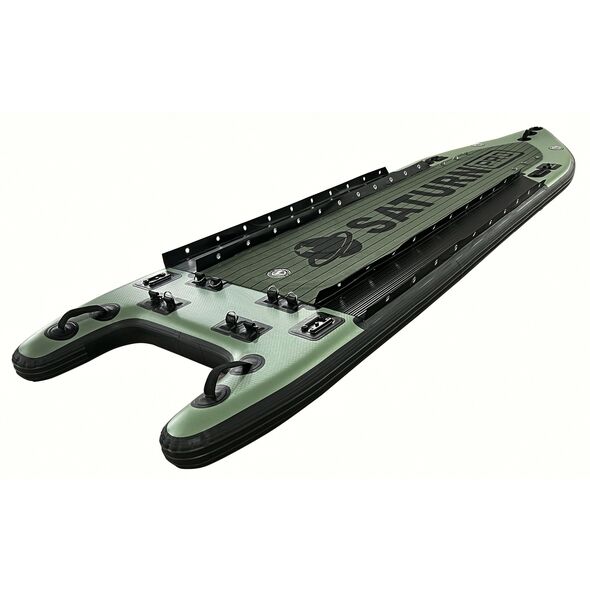 14' Saturn Extra-Wide Inflatable Fishing Micro Skiff FSUP430