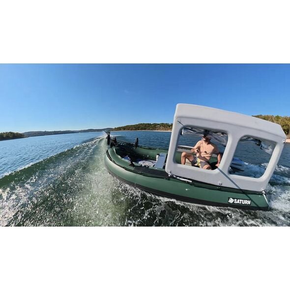 Air Tent Installed on FB385 Saturn Boat