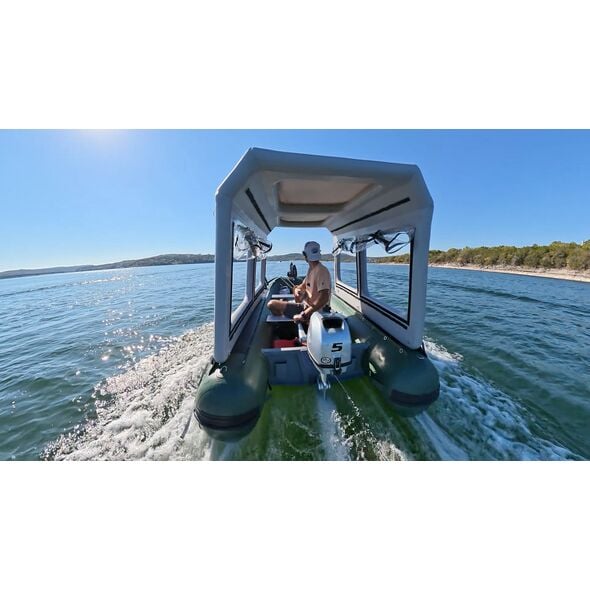 Air Tent Installed on FB385 Saturn Boat