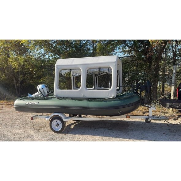 Air Tent Installed on FB385 Saturn Boat