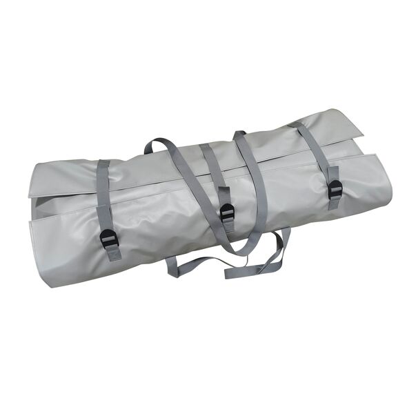 Deflated and stored in carry bag