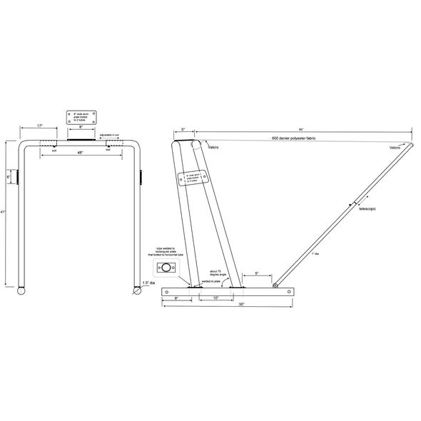 Arch for inflatable boats
