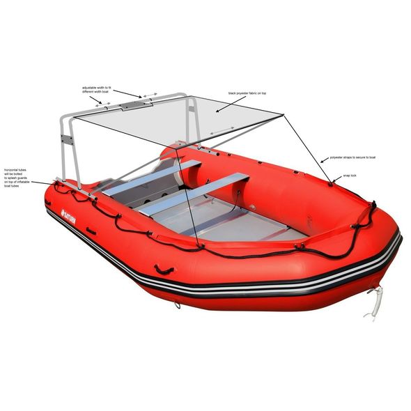 Arch for inflatable boats