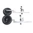 No Drill Wheels for inflatable boat.