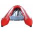 SD518 Red color boat shown without aluminum floor. Aluminum floor included.