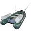 Green FB365 Inflatable Fishing Boat with air deck floor.