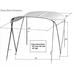 Large Deluxe 2 Bow bimini with removable side panels