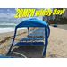 Beach Cabana Tent on windy day